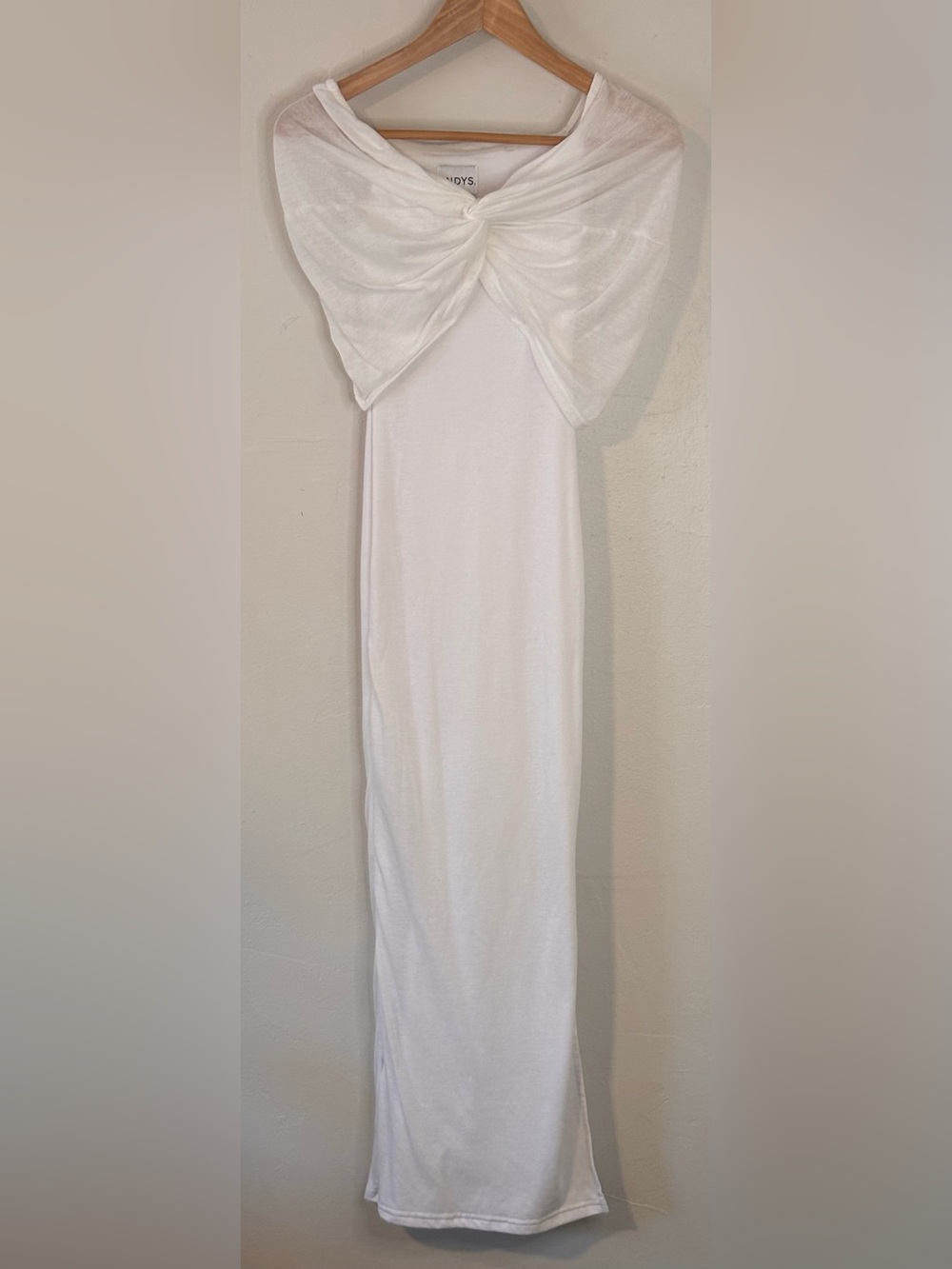 SNDYS White Off-the-Shoulder Draped Dress Women’s Size XXS